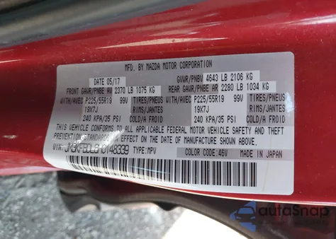 2017 Mazda Cx-5 Grand Touring from USA, damaged, VIN JM3KFBDL6H0148339